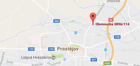 Mapa Prostějov